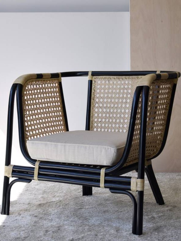 Sillón Julia en rattan con cojín