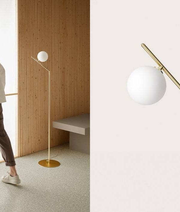 Lampara acero y vidrio