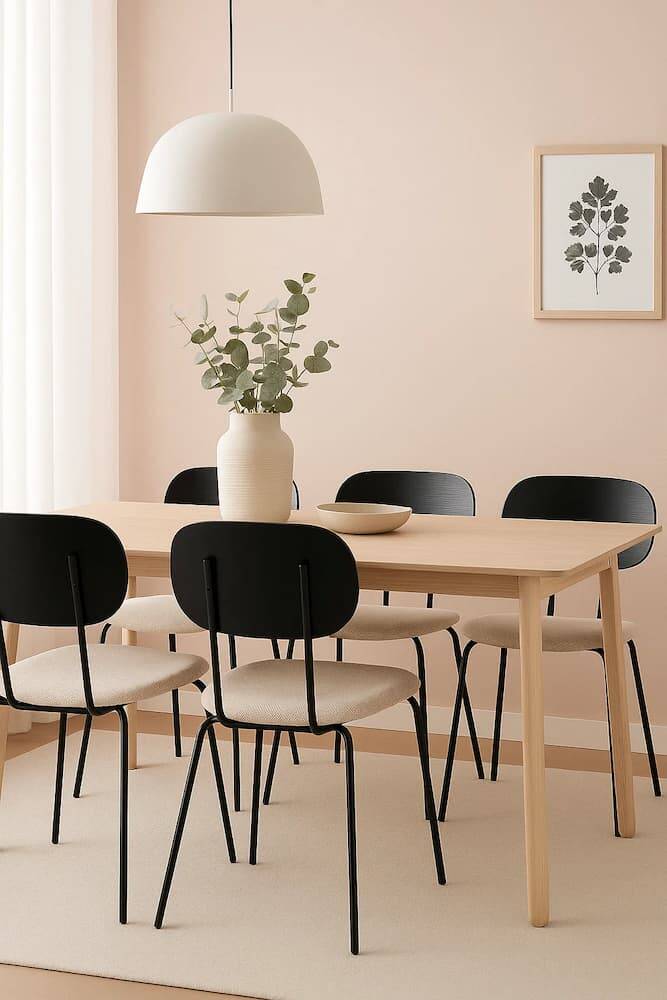 conjunto de silla negra de salon