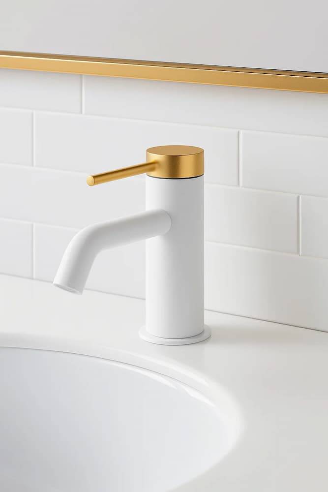 grifo blanco y dorado