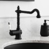 grifo lavabo negro retro