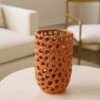 JARRÓN NARANJA CERÁMICA DECORACIÓN