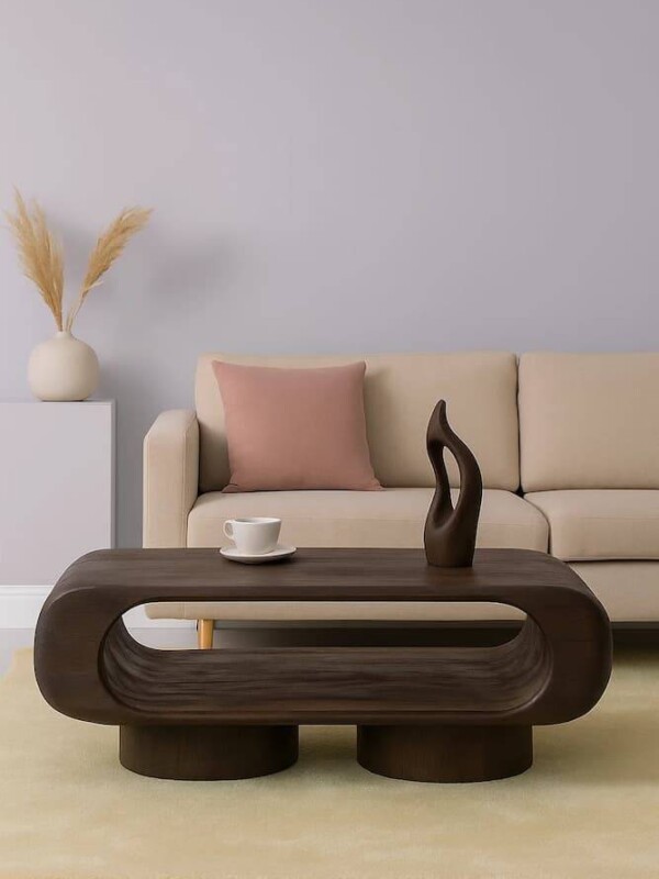 mesa de centro de madera