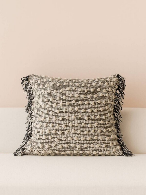 Cojín beige-negro
