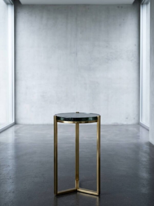 Mesita oro cristal / metal