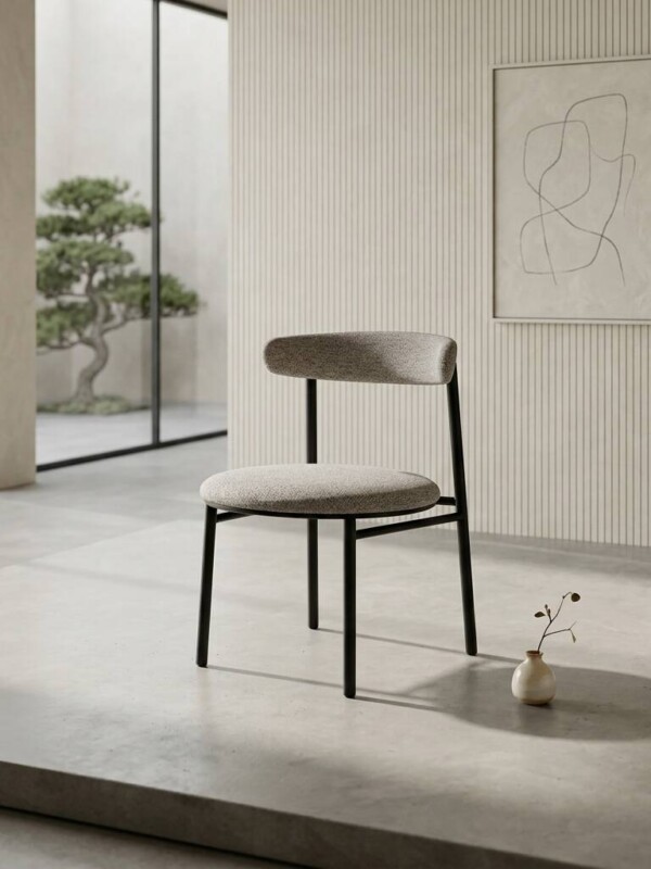 Silla metal negro