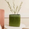 jarron verde ceramica