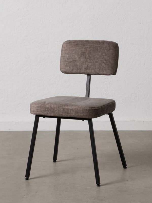 SILLA GRIS TEJIDO-METAL DECORACIÓN 42,50 X 55 X 77,50 CM