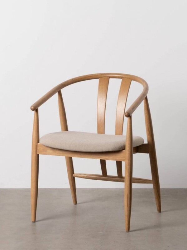 SILLA NATURAL TEJIDO-MADERA SALÓN 56,50 X 57 X 76,50 CM