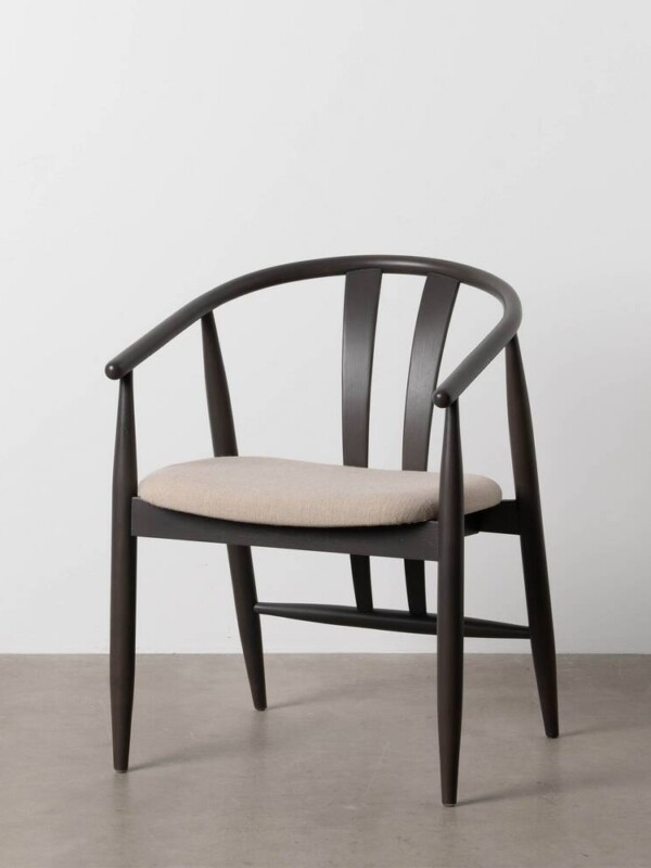 SILLA NEGRO TEJIDO-MADERA SALÓN 56,50 X 57 X 76 CM