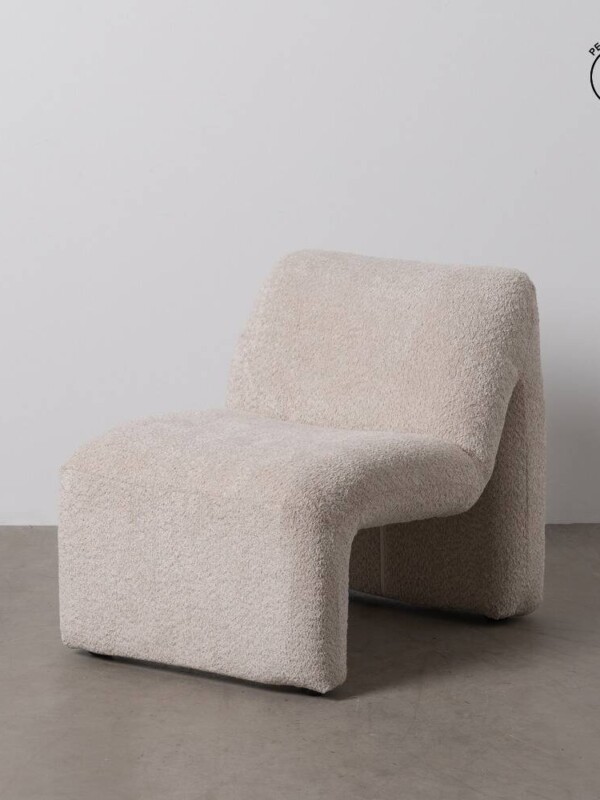 SILLÓN BEIGE TEJIDO SALÓN 62 X 86 X 69 CM