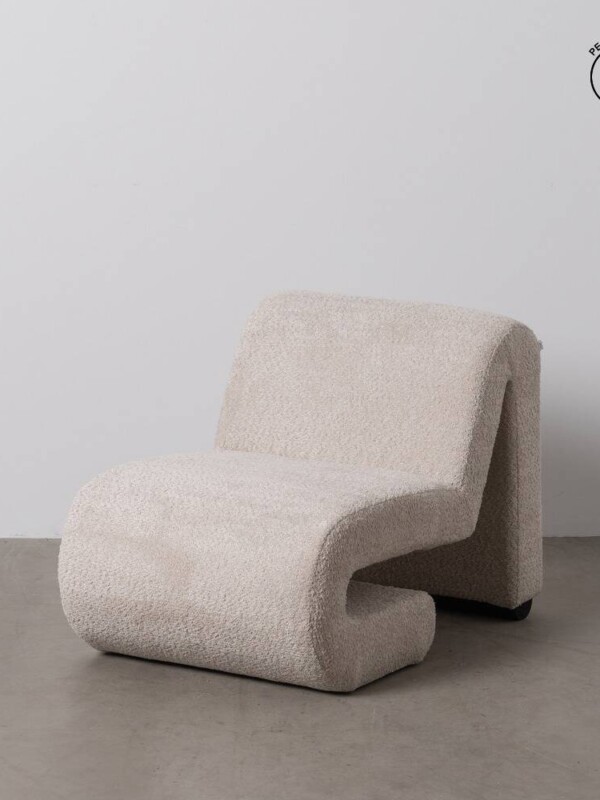SILLÓN BEIGE TEJIDO SALÓN 60 X 90 X 63 CM