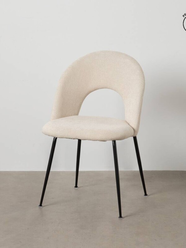 SILLA BLANCO TEJIDO-METAL CONTRACT 49 X 60 X 81 CM