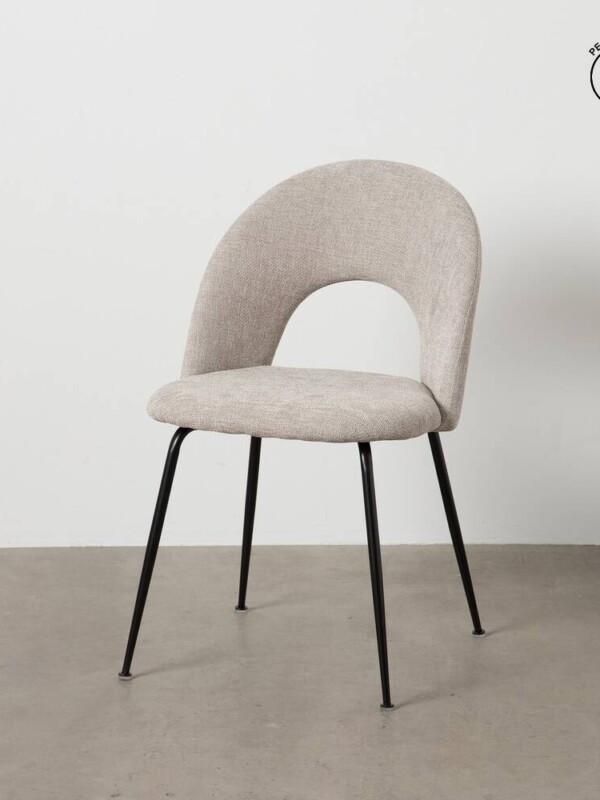 SILLA GRIS TEJIDO-METAL CONTRACT 49 X 60 X 81 CM