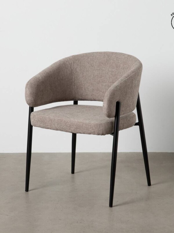 SILLA TAUPE TEJIDO-METAL CONTRACT 60 X 57 X 79 CM
