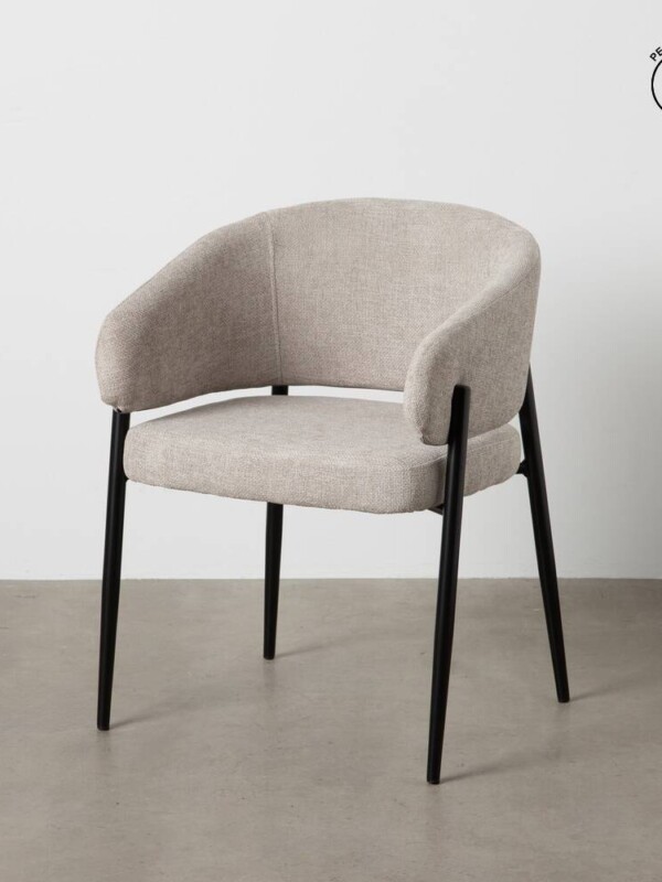 SILLA GRIS TEJIDO-METAL CONTRACT 60 X 57 X 79 CM