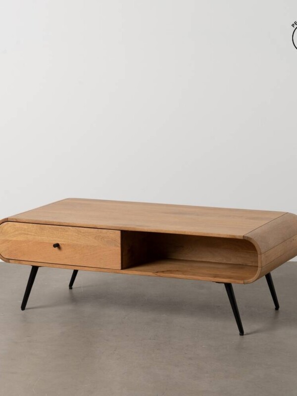 MESA CENTRO NATURAL MADERA DE MANGO 120 X 60 X 40 CM