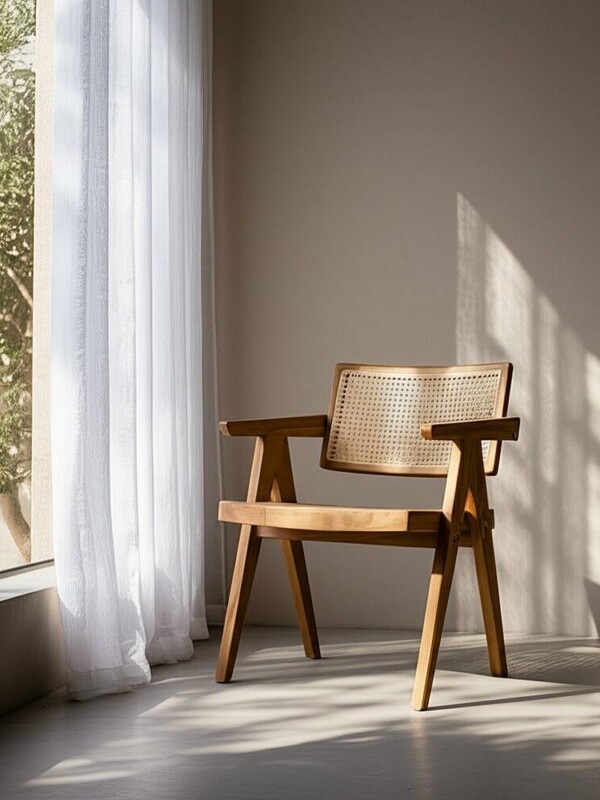 SILLA NATURAL MADERA 56 X 59 X 76 CM