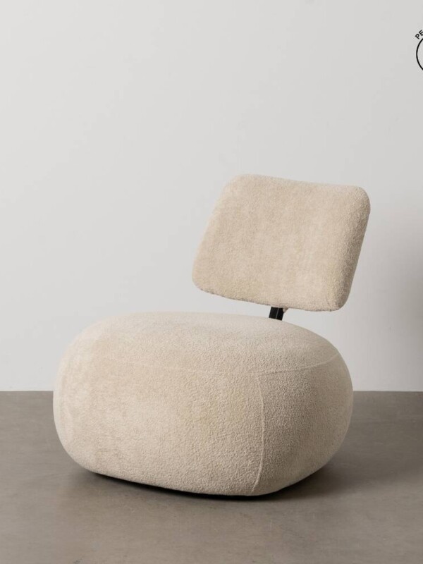 SILLÓN BEIGE TEJIDO SALÓN 67 X 73 X 67 CM