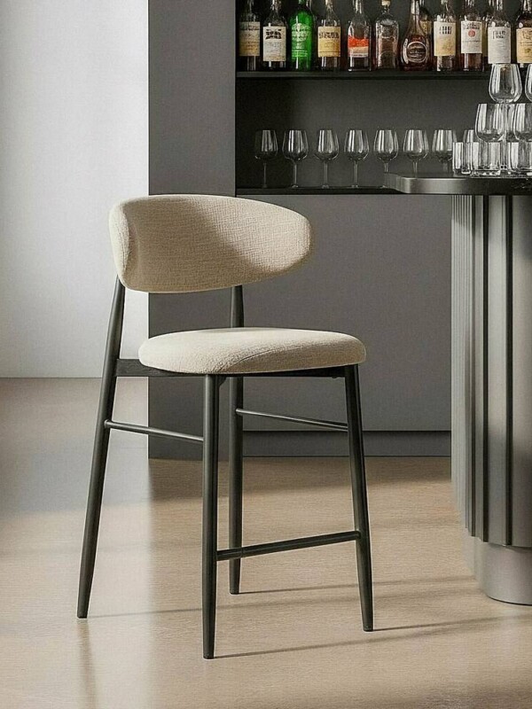 TABURETE 65CM GRIS TEJIDO-METAL 53 X 52 X 95 CM