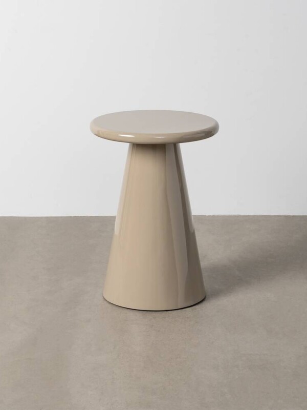 MESITA ALTO BRILLO TAUPE DM 45 X 45 X 60 CM
