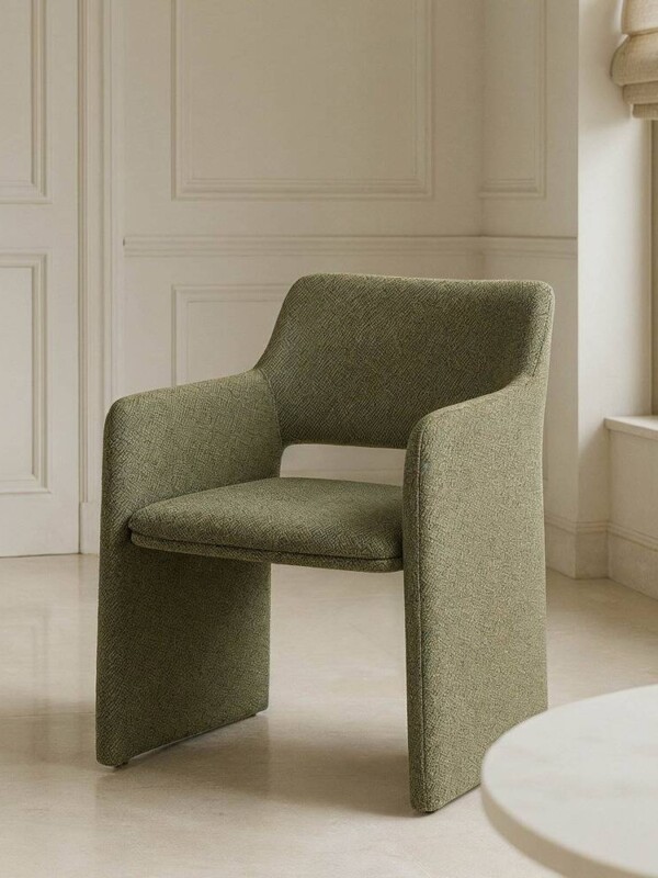 SILLA ESPIGA VERDE TEJIDO CONTRACT 58 X 62,50 X 78 CM
