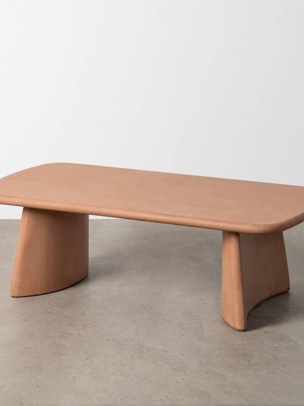 MESA CENTRO TEJA DM-MICROCEMENTO SALÓN 120 X 60 X 38,50 CM