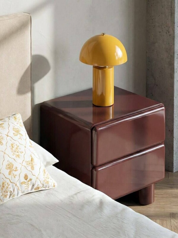 MESITA LACADO GRANATE DM DORMITORIO 56,50 X 42,50 X 56,50 CM