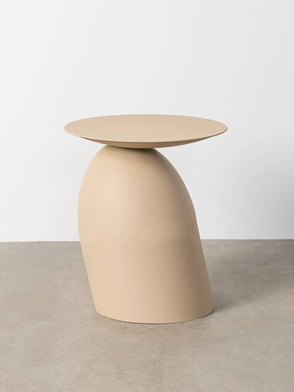 MESITA BEIGE ACERO 46 X 46 X 51 CM