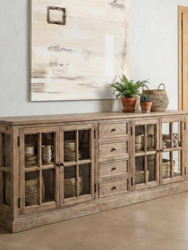 APARADOR MADERA DE PINO SALÓN 220 X 45 X 80 CM