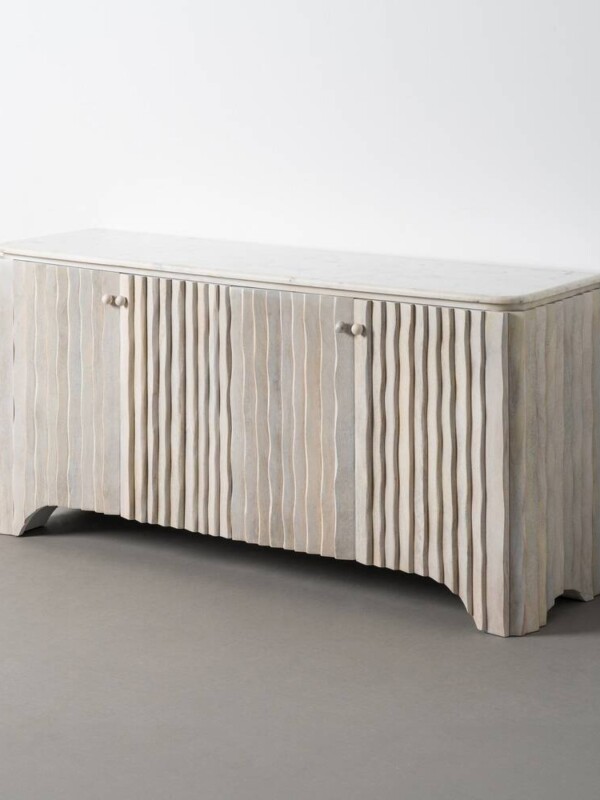 APARADOR MADERA-MÁRMOL SALÓN 153 X 41 X 73 CM